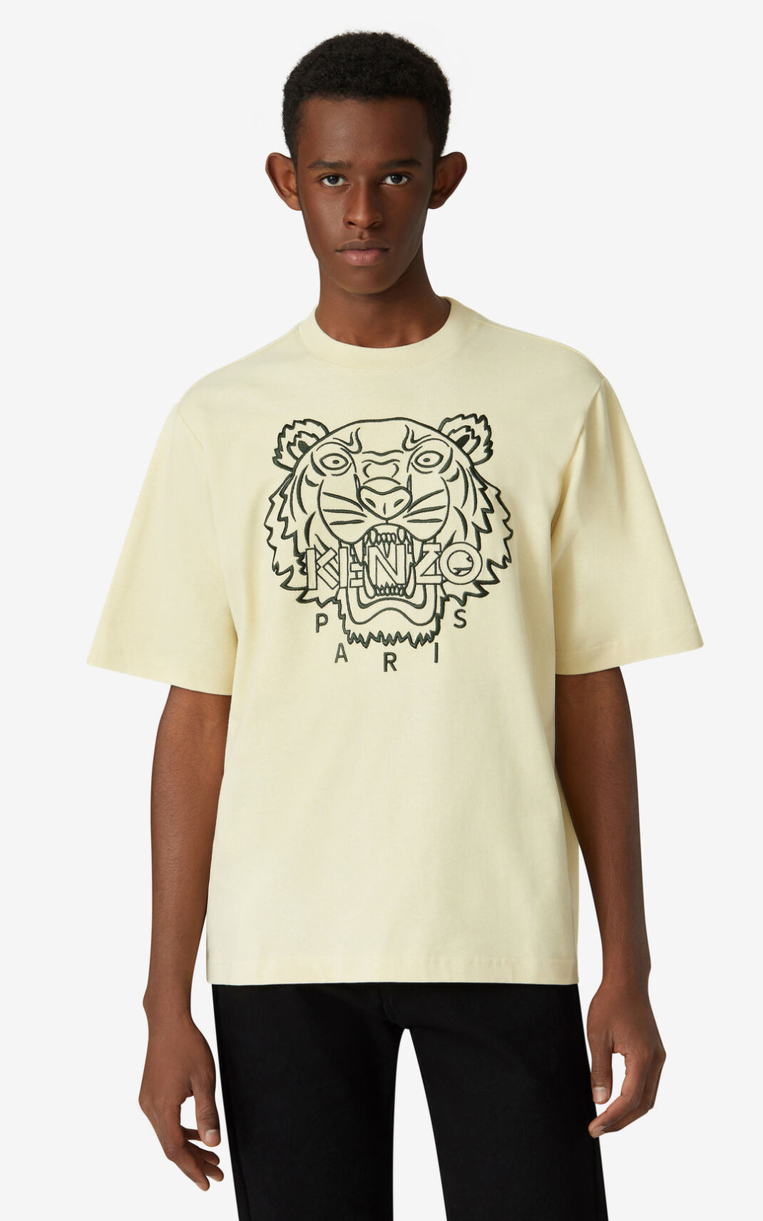 Kenzo Tiger loose fitting Camisetas Hombre Marrones | 8954216-VB